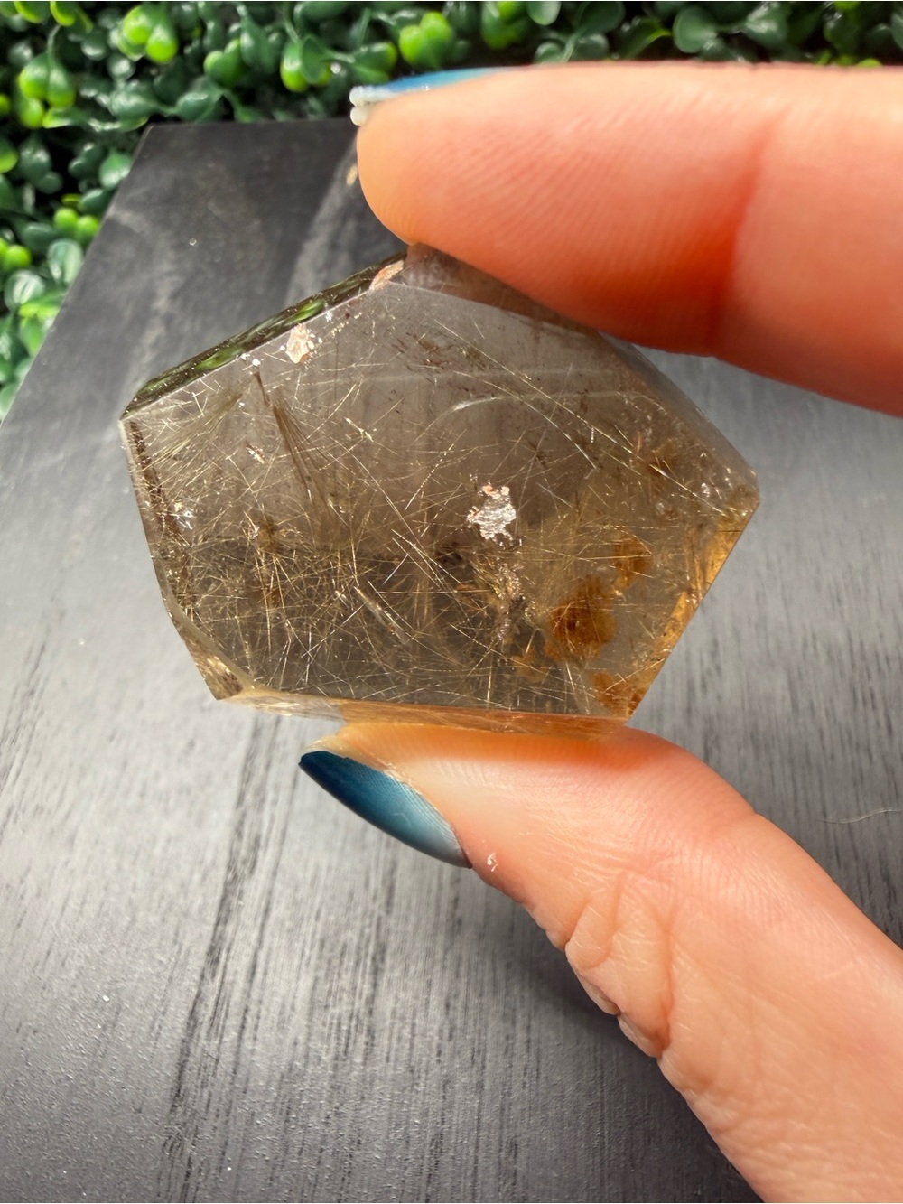 Smoky Rutile With Garden Quartz Freeform - Picture 3 of 12
